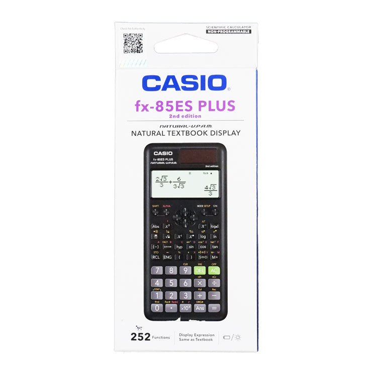 Casio Scientific Calculator Fx85ES Plus Black 252 Functions 2nd