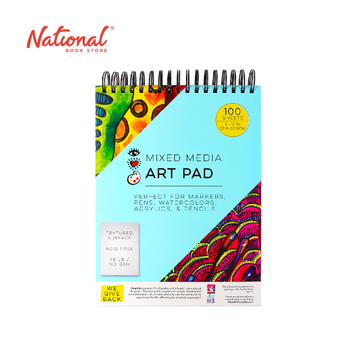 iHeartArt 160G Mixed Media Art Pad 100 Sheets 9''x12'' 712100 - Arts &  Crafts Supplies