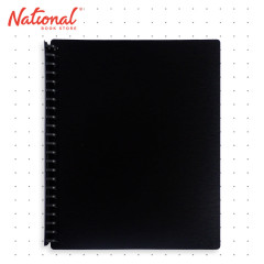 Best Buy Clearbook Refillable Short 20 Sheets 23 Holes, Metallic Black - Office Supplies