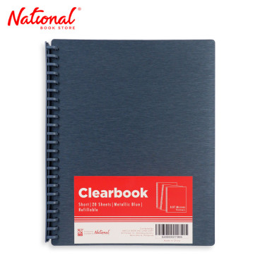 Best Buy Clearbook Refillable WW-82S-A4-BL Short 20 Sheets 23 Holes, Metallic Blue - Office Supplies