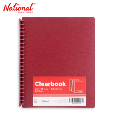 Best Buy Clearbook Refillable WW-82S-A4-PK Short 20 Sheets 23 Holes, Metallic Pink - Office Supplies