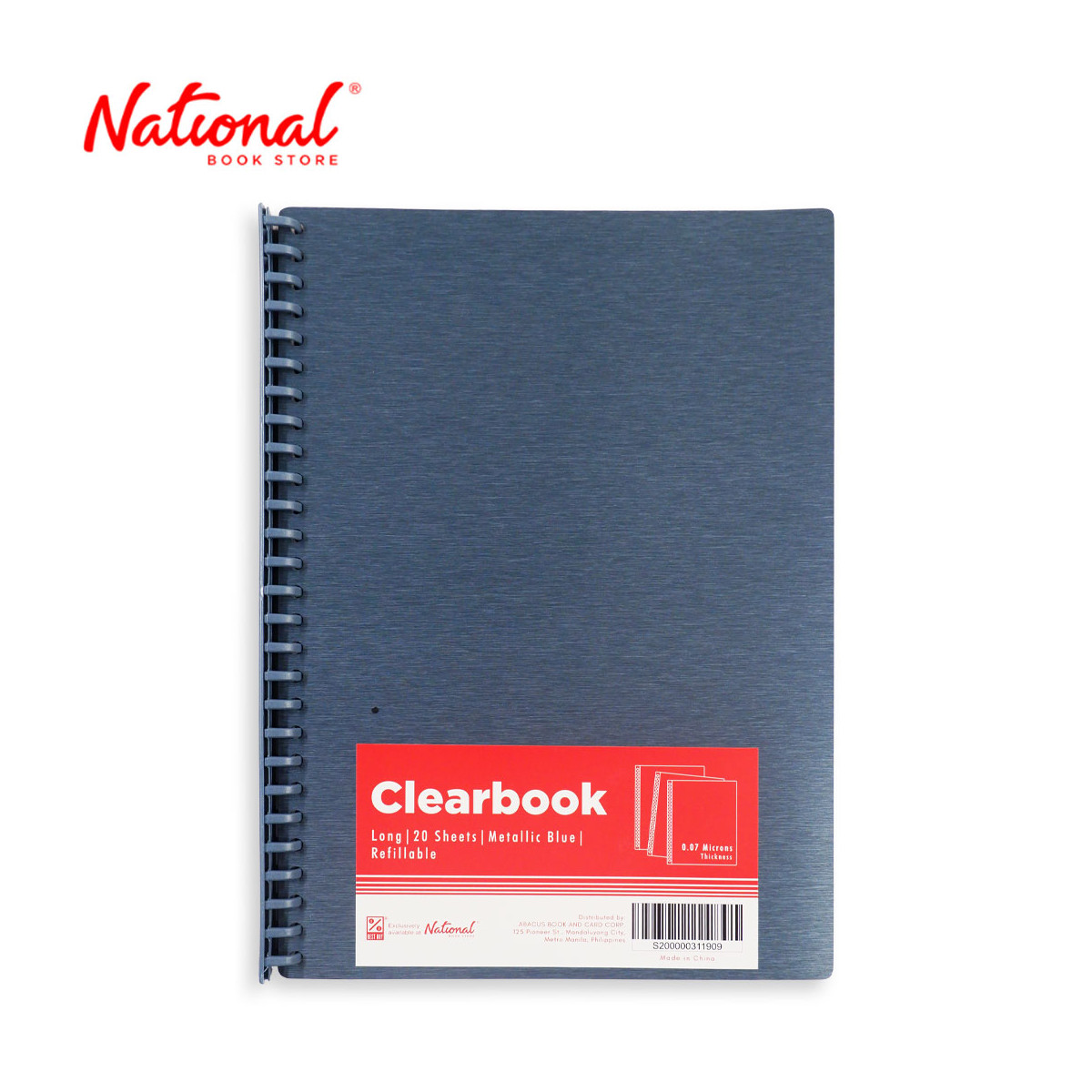 Best Buy Clearbook Refillable WW-83S-FC-BL Long 20 Sheets 27 Holes, Metallic Blue - Office Supplies