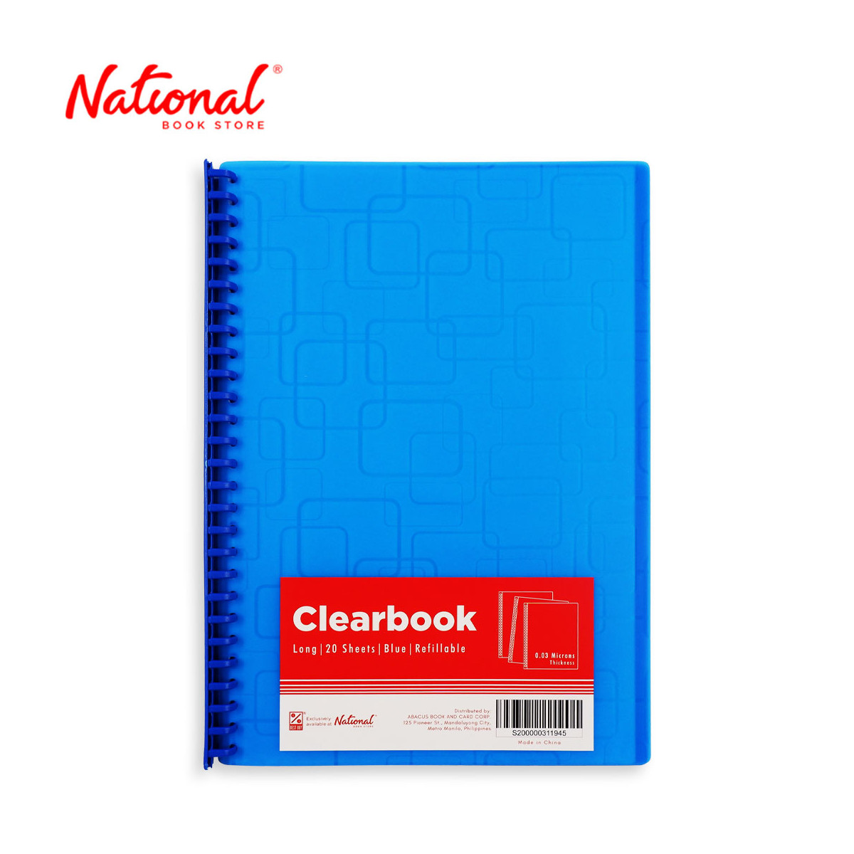 Best Buy Clearbook Refillable WW-83S-FC-blu Long Blue 20 sheets 27 holes Big Square Design