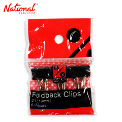 Best Buy Clip Foldback 0.75 inches 6 pieces, Black -...