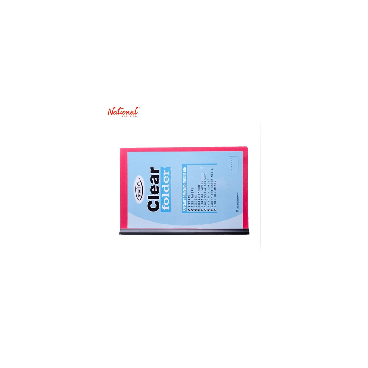 StarFile Sliding Clear Folder Short and Long - Red Back Clear Front for  Presentations and Reports - Supplies 24/7 Delivery