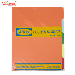 ARCO FOLDER DIVIDER  A4 5TABS COLORED