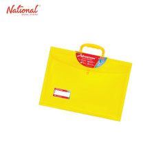 ADVENTURER PLASTIC ENVELOPE EXPANDING WITH HANDLE E19LWH  LONG PUSH LOCK COLORED SMOKE TYPE, YELLOW