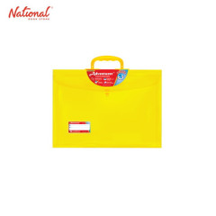 ADVENTURER PLASTIC ENVELOPE EXPANDING WITH HANDLE E23LWH  LONG PUSH LOCK COLORED TRANSPARENT, YELLOW