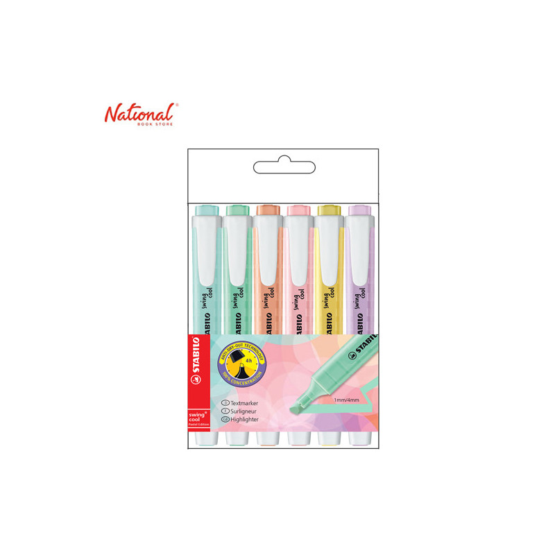 STABILO SWING COOL PASTEL HIGHLIGHTERS 6S 275/6-2
