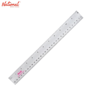 Plastic Ruler, Double Bevel, 12 Inches, Clear - CHL77136, Charles Leonard