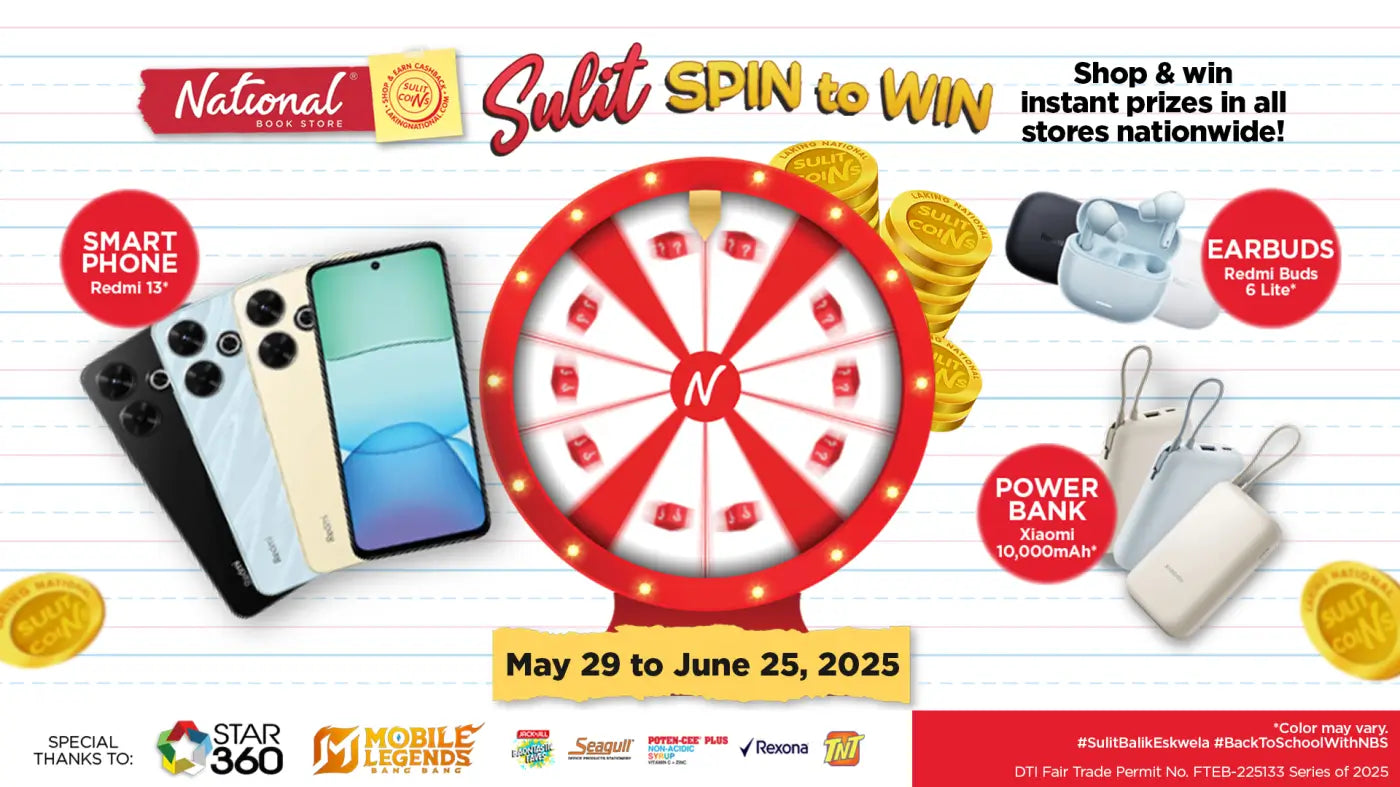 Win Instant Prizes this Back to School: Join National Book Store’s Sulit Spin to Win!