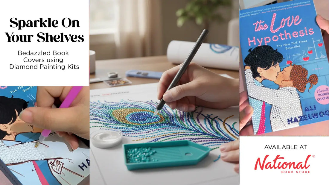 Sparkle On Your Shelves: Bedazzled Book Covers using Diamond Painting Kits