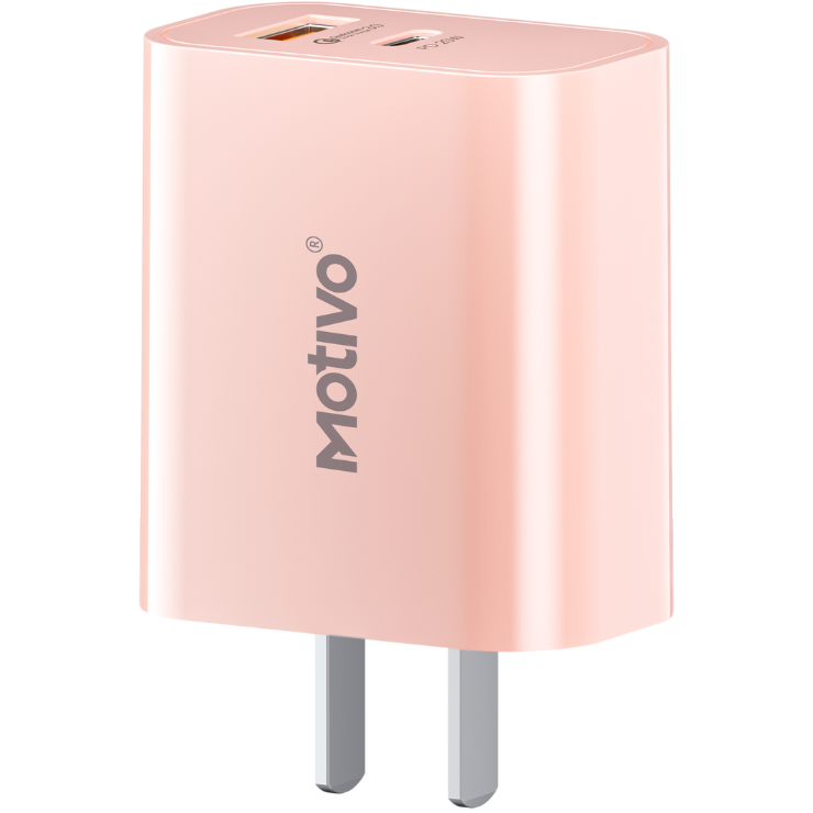 Motivo Adaptor N16 Pink Dual Port Quick Charge 20W