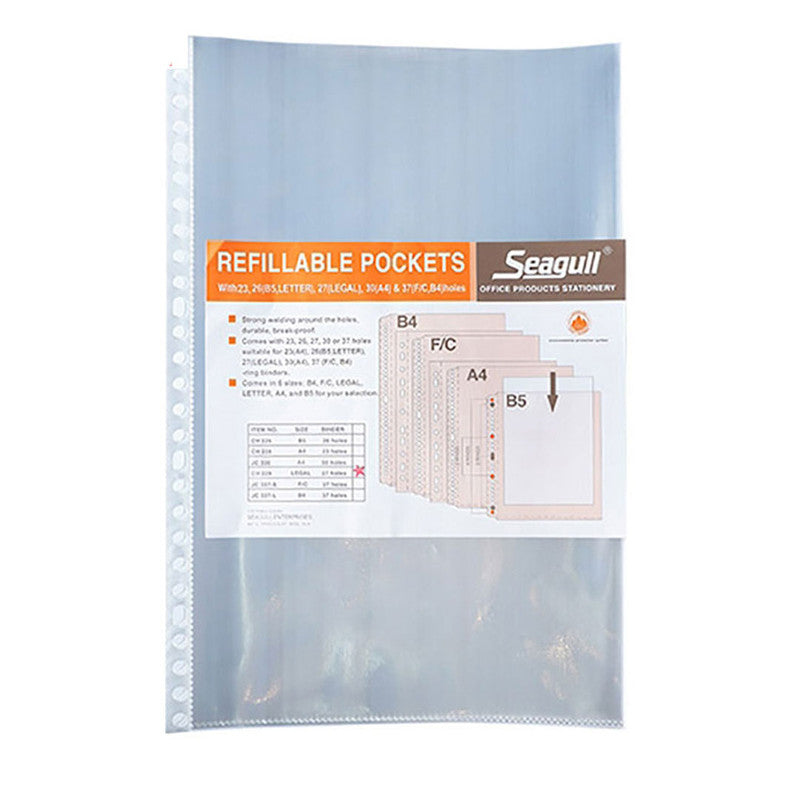 Seagull clearbook Refill Ch229 Long 10sheets 27 Holes