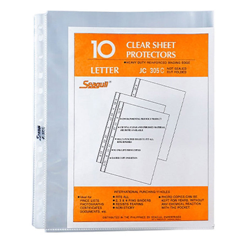Seagull Clear Sheet Refill Jc305a A4 10sheets 11 Holes