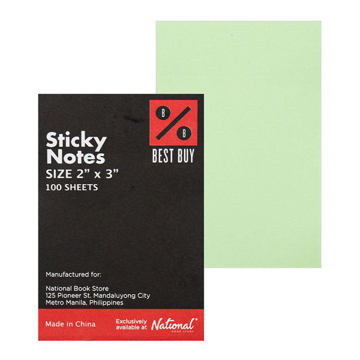 Best Buy Sticky Notes 2x3 inches Assorted Colors 100's - School & Office Supplies - Note Pads