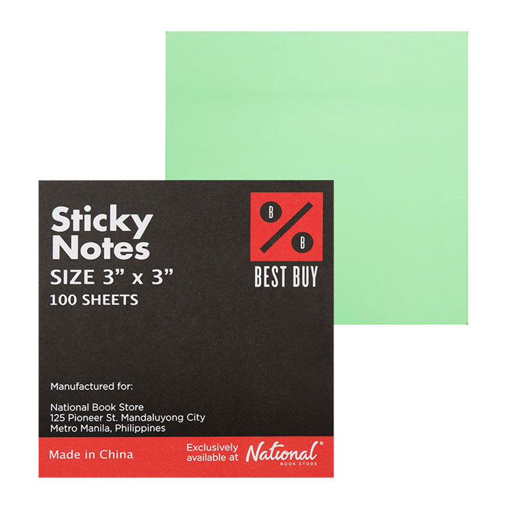 Best Buy Sticky Notes 3x3 100's inches Yellow/White/Green - School & Office Supplies - Note Pads