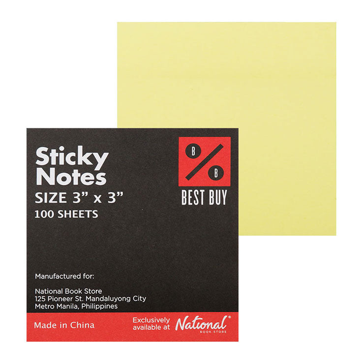 Best Buy Sticky Notes 3x3 100's inches Yellow/White/Green - School & Office Supplies - Note Pads