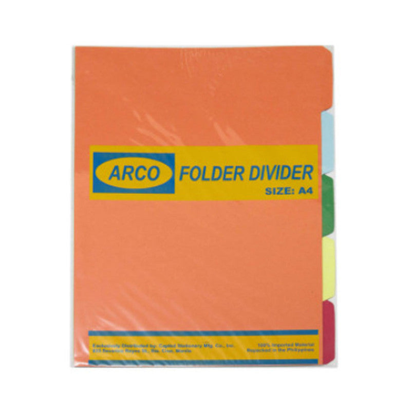 Arco Folder Divider A4 5Tabs Colored