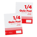Best Buy Quiz Pad 1/4 Book Paper 3.9 x 4.9 Inches 80 Sheets 2 Packs - School Supplies