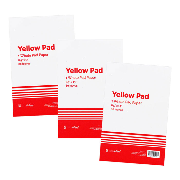Best Buy Yellow Pad 80 Sheet 3 Pieces with Plastic