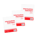 Best Buy Intermediate Pad Book Paper 7.8x9.75 Inches 80 Sheets 3 Packs - School Supplies