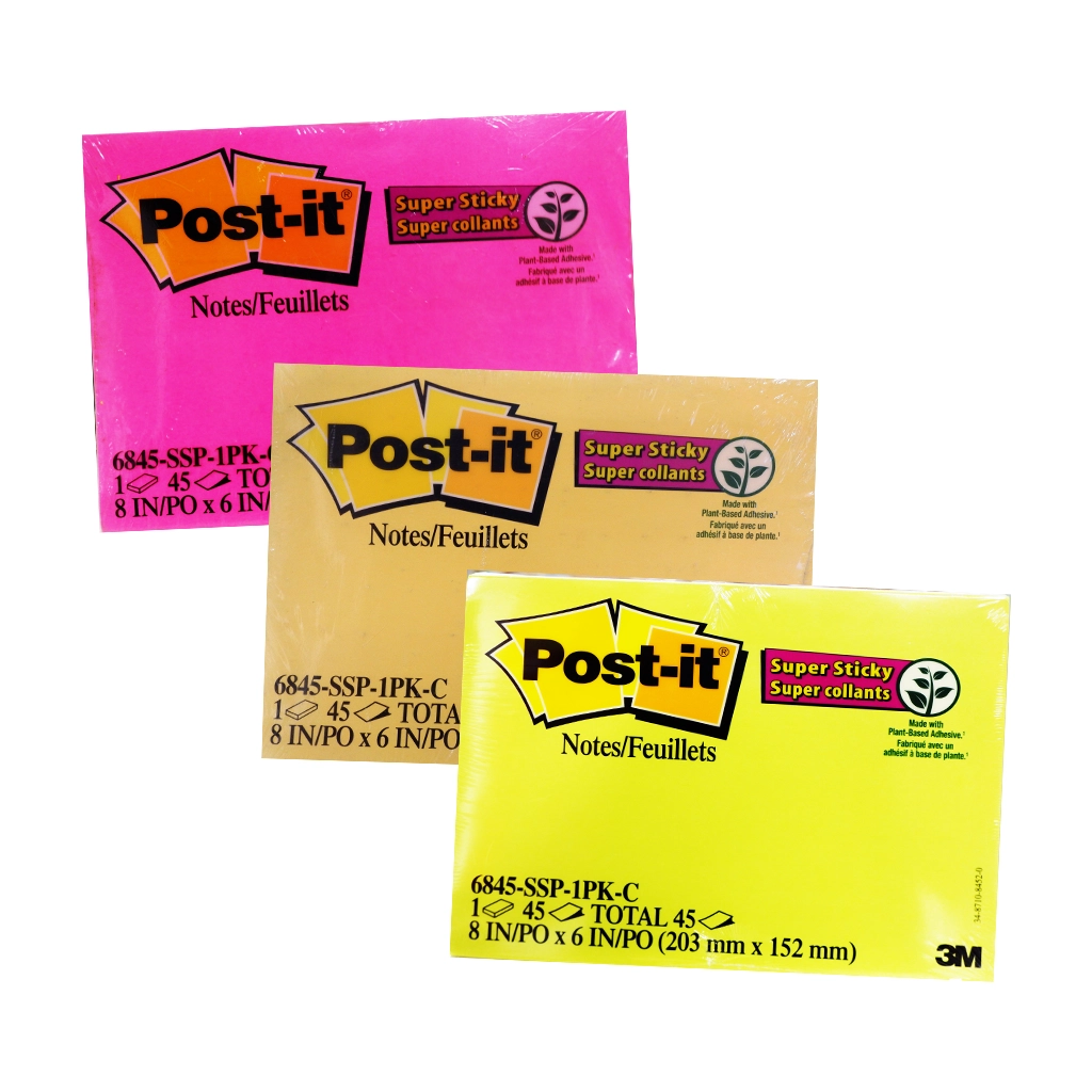 Post-It Sticky Note 6845 Ssp 8x6 Multi Color - Sticky Notes