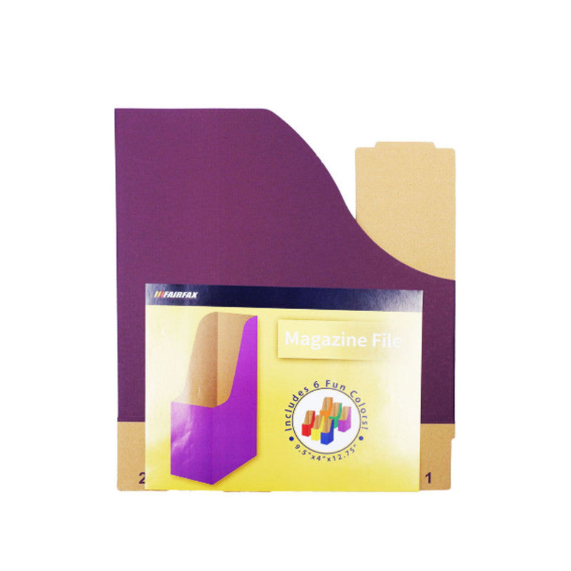 Magazine Holder 9.5x4x12.75 inches Plain, Purple