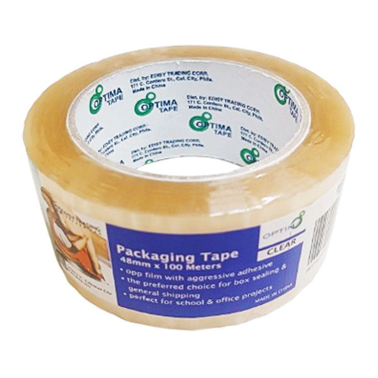 Optima Packaging Tape 48mmx100mm, Clear - Adhesive Tapes