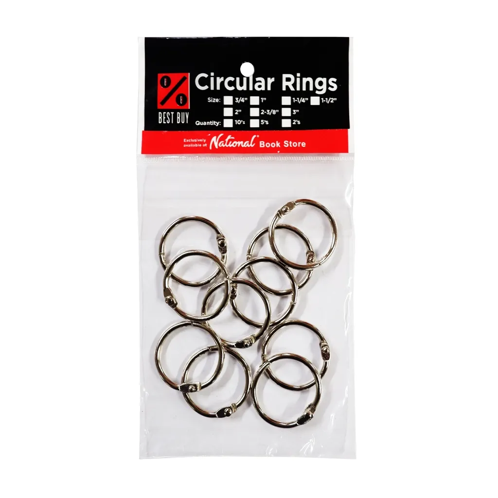 Best Buy Circular Ring 1in 10's 25mm Metal - Filing Supplies