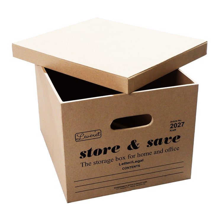 Storage Box 2027 Kraft Store And Save 10 5 8 x 15 1 4 x 12 5 8 - Storage Boxes