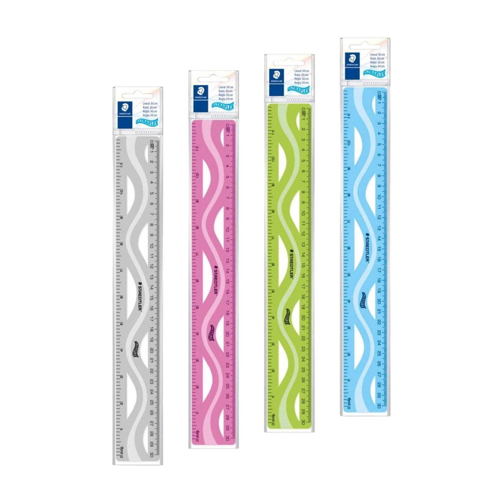 Staedtler Plastic Ruler Flexible 30cm 562 30Uf-S (Color May Vary) - School & Office Supplies