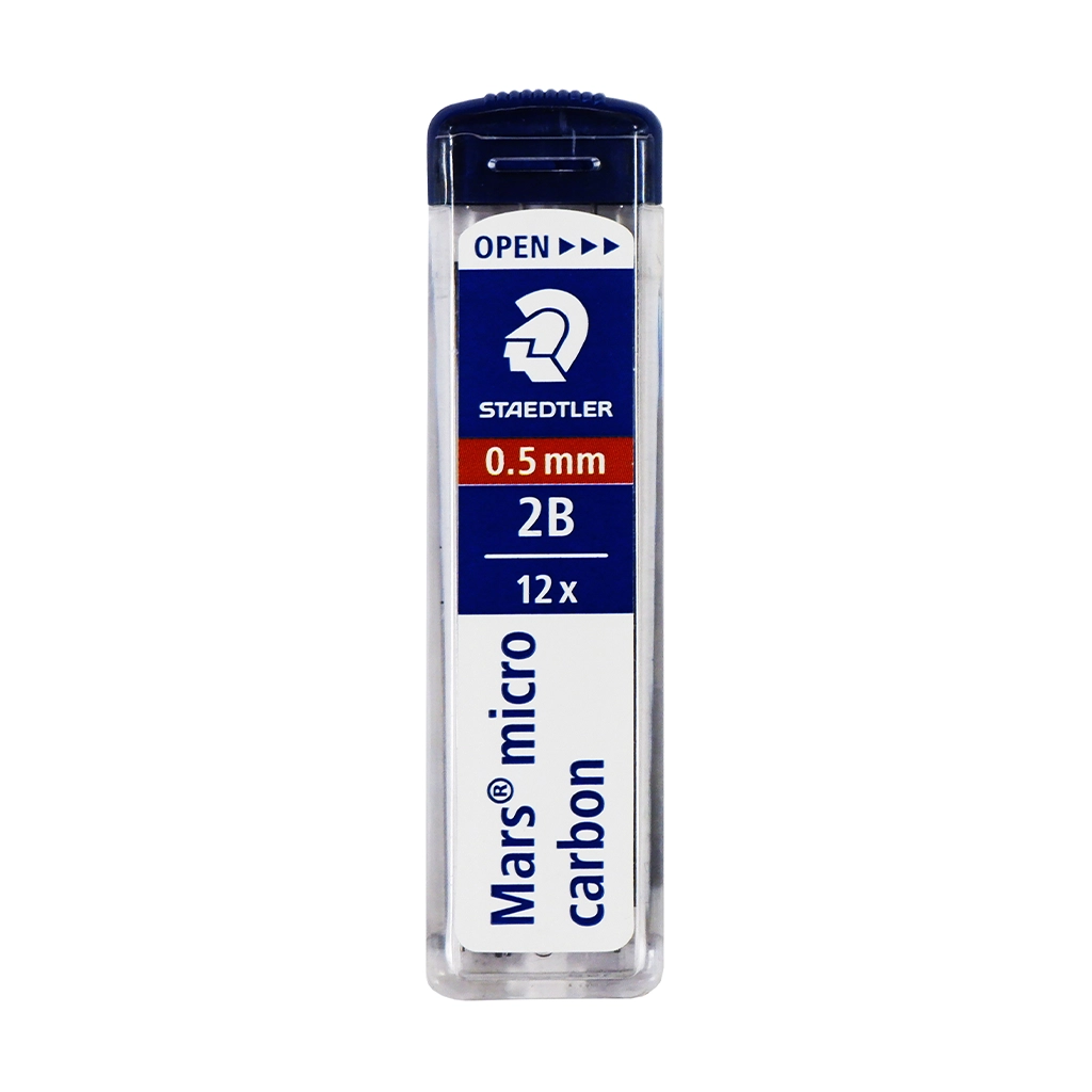 Staedtler Pencil Lead Refill Mars Micro Carbon 2B 0.5mm 250 05 12's - School Supplies - Drawing