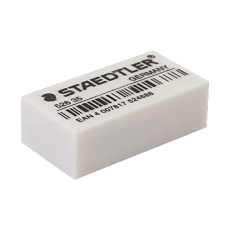 Staedtler Rubber Eraser Economy White 35x18x13mm 526 35F - School & Office Supplies