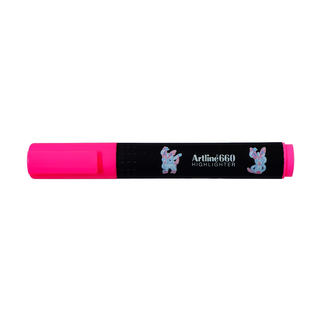 Artline Pokemon Highlighter Fluorescent Pink EK660NPM - School & Office Supplies - Writing