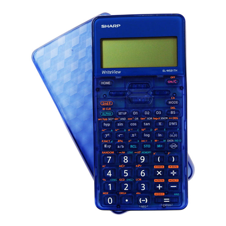 Sharp Scientific Calculator ELW531TH Wh Transparent 422 Functions - School & Office Essentials
