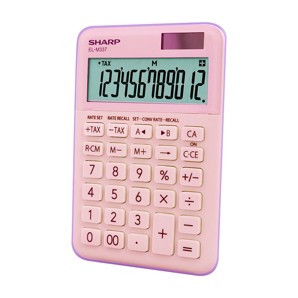 Sharp Desktop Calculator EL-M337-Pk Pink 12 Digits