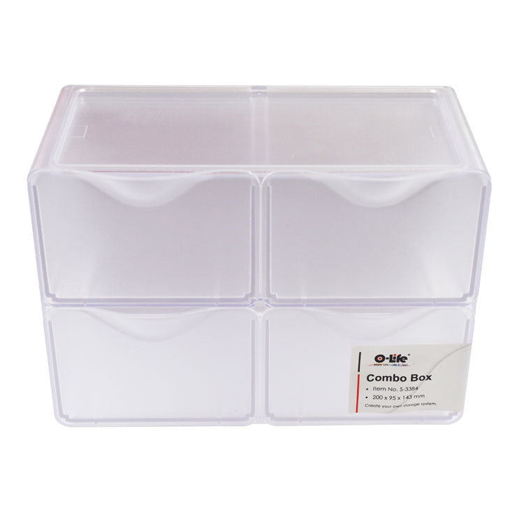Olife Drawer Organizer S-3384-T01 4D Transparent - Combo Box - Office Accessories