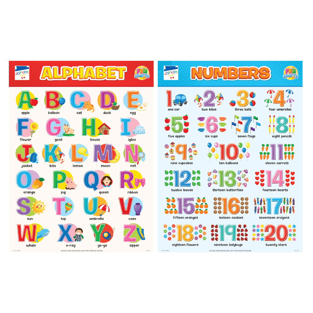 Alphabet & Numbers Fun Charts - Academic