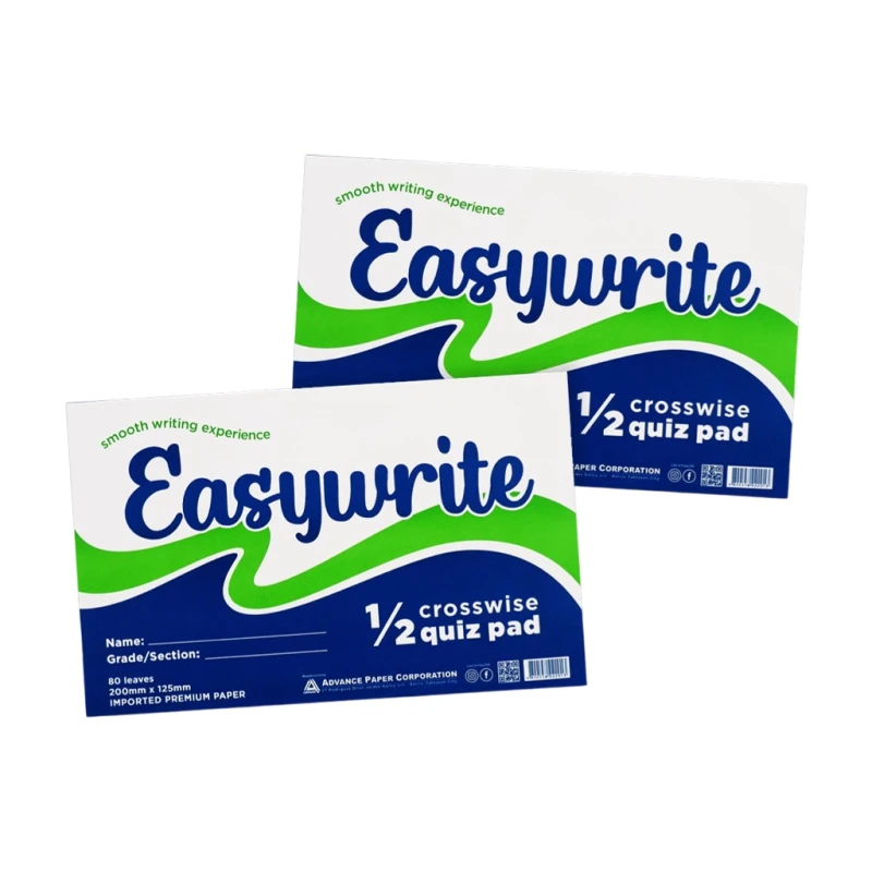 Easywrite 1/2 Crosswise Pad 2 Pads 80 Sheets - School Supplies - Notebooks & Pads