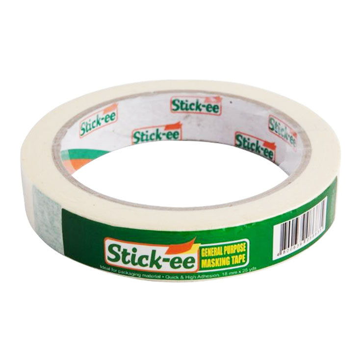 Stick-ee Masking Tape Big Roll 18mmx22m - School & Office Supplies