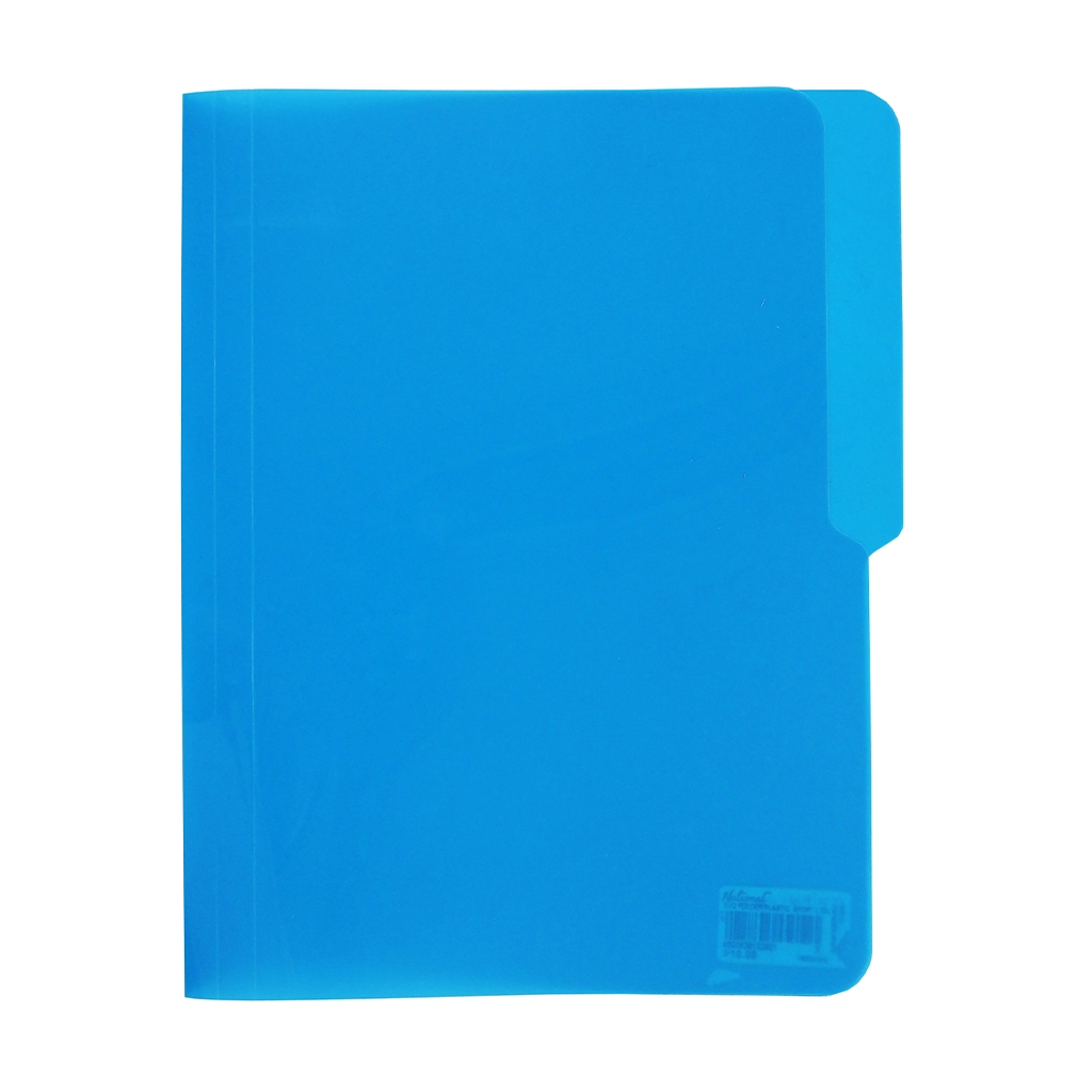 Evo Folder Plastic Short Pre Punched, Light Blue - School & Office Supplies