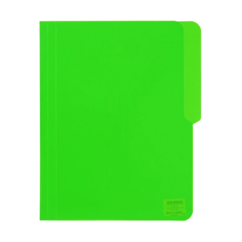 Evo Folder Plastic Short Pre Punched, Apple Green - School & Office Supplies