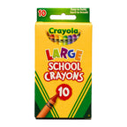 Crayola Crayons Large 10 Colors - School & Office Supplies - Coloring