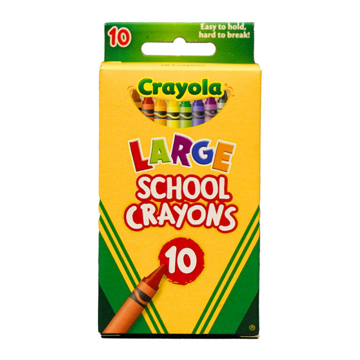 Crayola Crayons Large 10 Colors - School & Office Supplies - Coloring