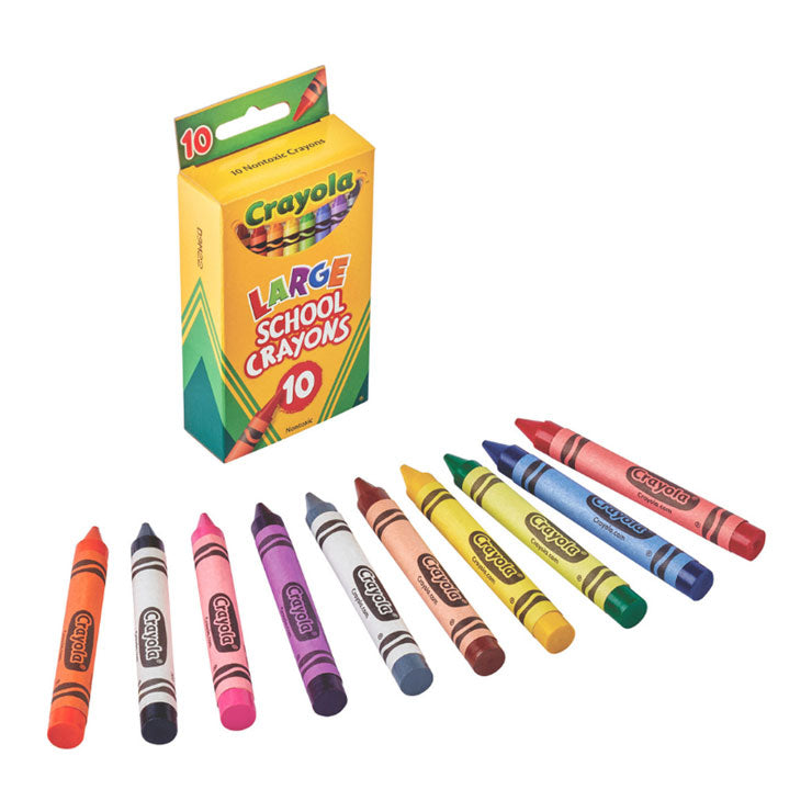 Crayola Crayons Large 10 Colors - School & Office Supplies - Coloring
