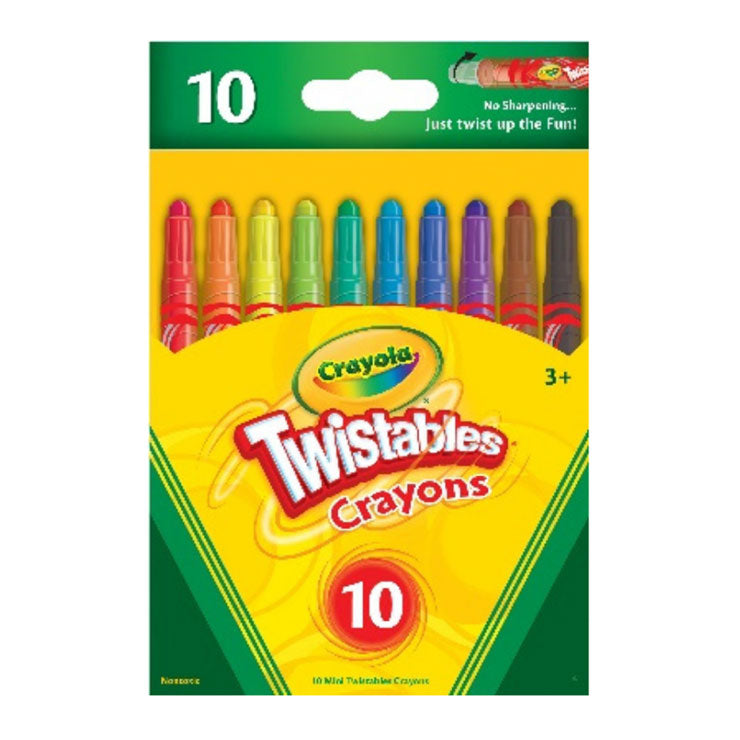Crayola Crayons Twistable Mini 10 Colors - School & Office Supplies - Coloring