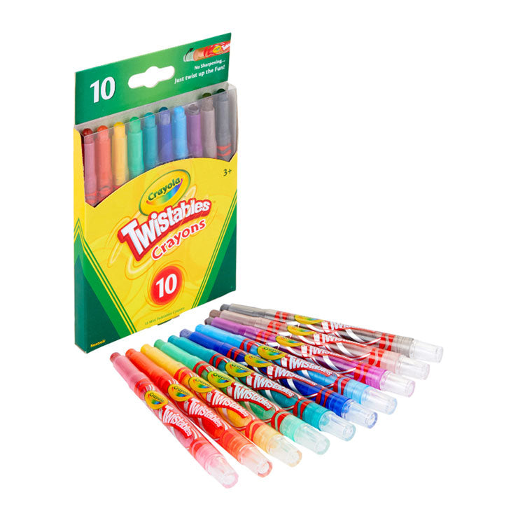Crayola Crayons Twistable Mini 10 Colors - School & Office Supplies - Coloring