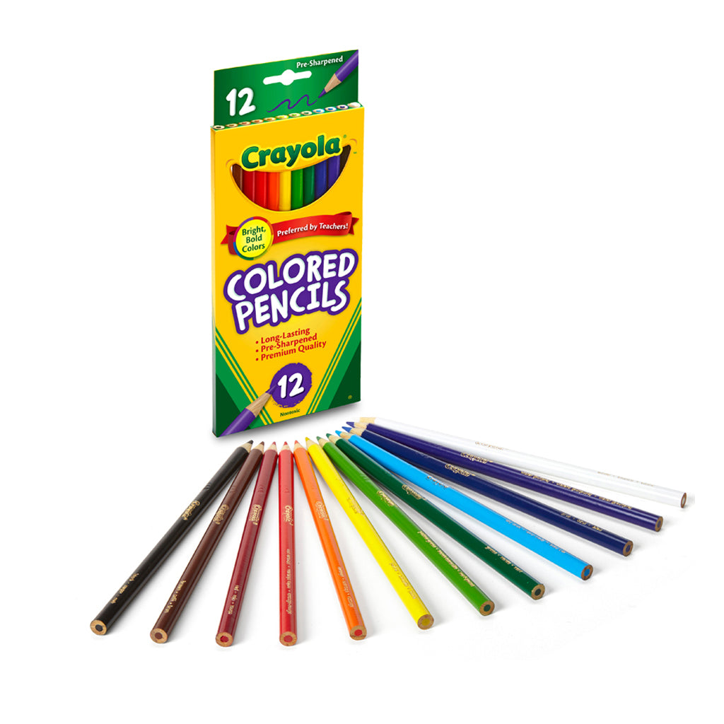 Crayola Colored Pencils 12 Colors - School & Office Supplies - Coloring