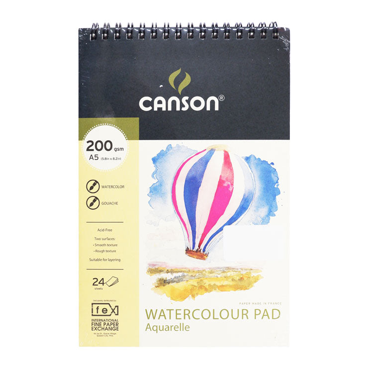 Canson Watercolor Pad 03028751 A5 24 Sheets - Art Supplies